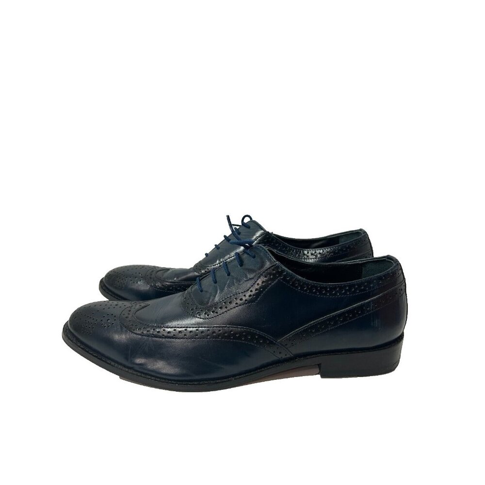 Fortune from Liberty Dress Shoes Men 10.5 Blue Leather Article Liberty Oxford - Picture 2 of 10